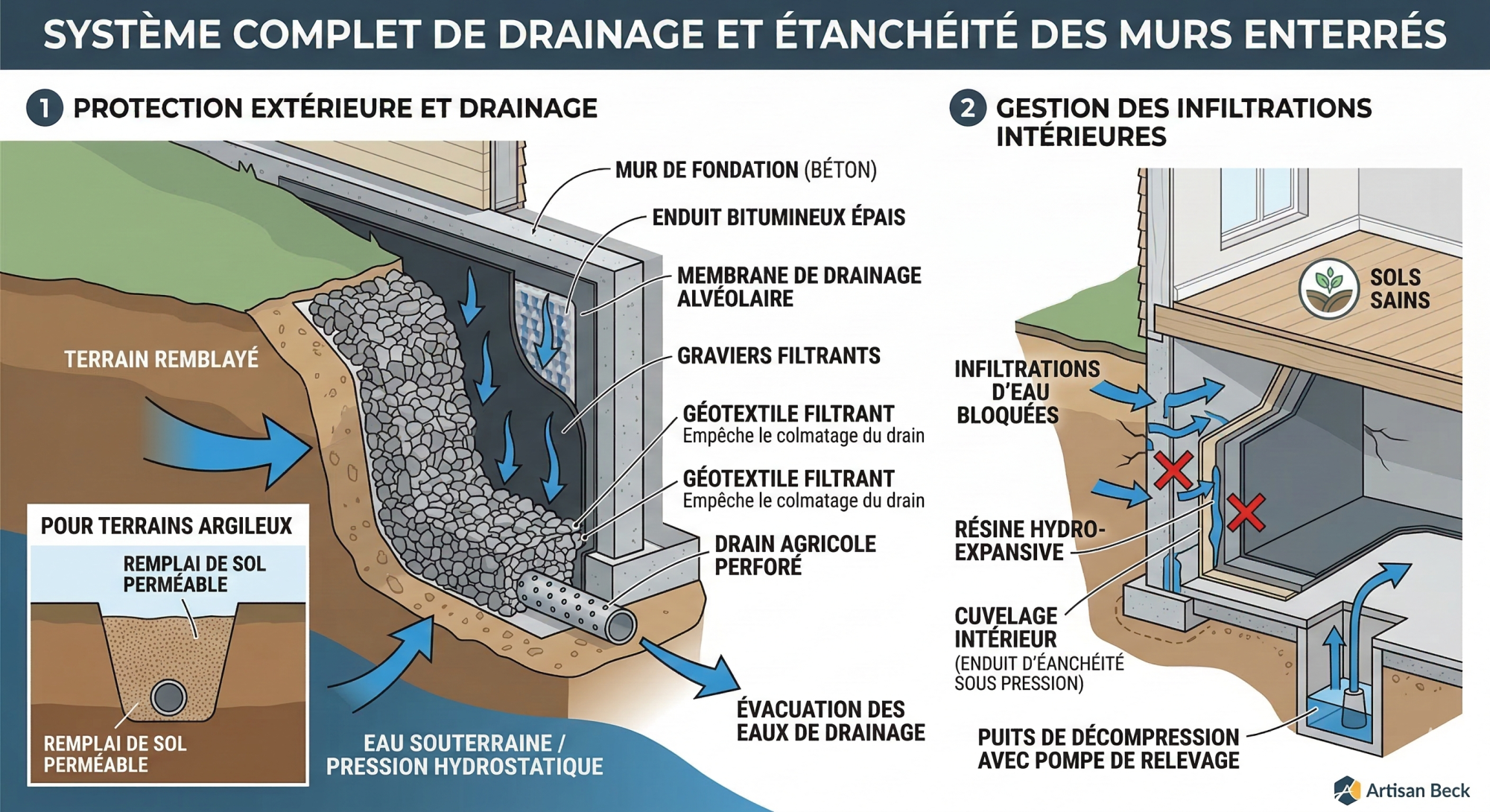 &eacute;tanch&eacute;it&eacute; murs enterr&eacute;s